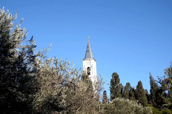 Jerusalem Mount Olives Orthodox Monastery Ascension Russian Orthodox Church Awide — 스톡 사진