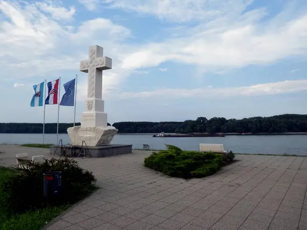 Республика Хорватия Город Вуковар Реке Дунай — стоковое фото