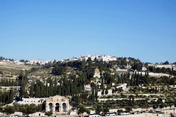 Елеонская Гора Иерусалим Вид Золотых Ворот Старого Города — стоковое фото