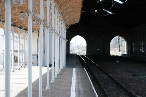 São Petersburgo Novy Peterhof Estação Ferroviária — Fotografia de Stock