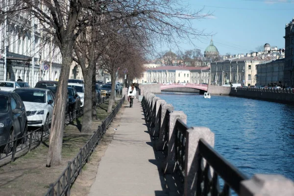 Saint Petersburg Moika Nehri Nisan Güneşli Günü — Stok fotoğraf