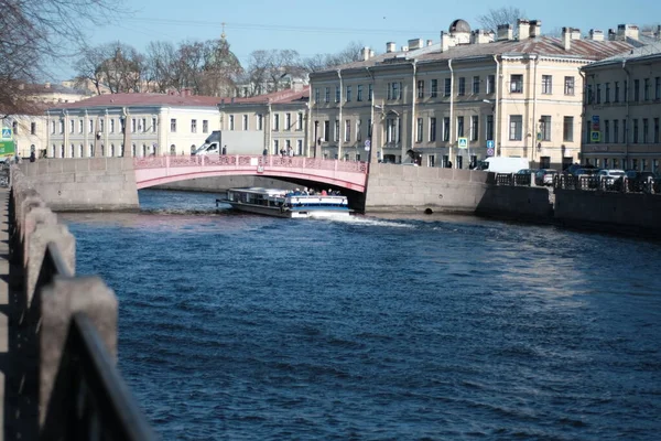 San Petersburgo Río Moika Día Soleado Abril — Foto de Stock