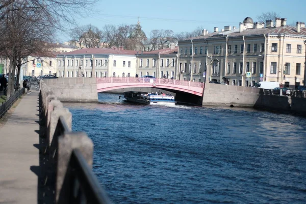 Saint Petersburg Moika River Sunny Day April — Stock Photo, Image