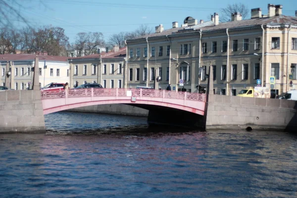 Санкт Петербург Річка Мойка Сонячний День Квітні — стокове фото