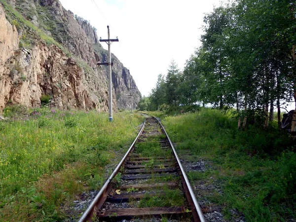 Circum Baikal Railway Δυτική Ακτή Της Λίμνης Baikal Irkutsk Region — Φωτογραφία Αρχείου