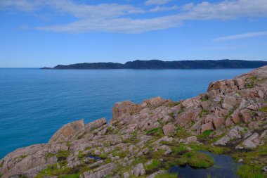 Barents Denizi kıyısı Teriberka köyü, Murmansk bölgesi, Rusya