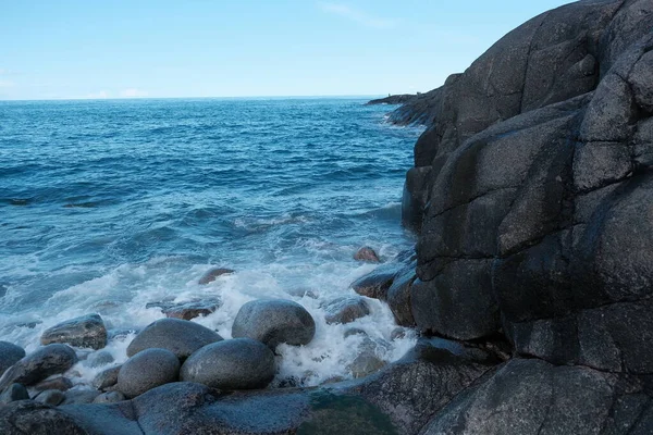 Costa Del Mar Barents Cerca Aldea Teriberka Región Murmansk Rusia — Foto de Stock