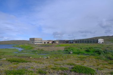 Kola ultra derin bir depo, Murmansk bölgesi, Pechengsky ilçesi, Zapolyarny kasabası yakınlarında harabeler.