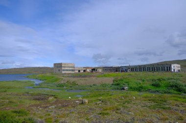 Kola ultra derin bir depo, Murmansk bölgesi, Pechengsky ilçesi, Zapolyarny kasabası yakınlarında harabeler.