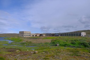 Kola ultra derin bir depo, Murmansk bölgesi, Pechengsky ilçesi, Zapolyarny kasabası yakınlarında harabeler.