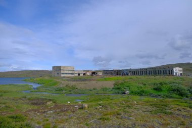 Kola ultra derin bir depo, Murmansk bölgesi, Pechengsky ilçesi, Zapolyarny kasabası yakınlarında harabeler.