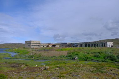 Kola ultra derin bir depo, Murmansk bölgesi, Pechengsky ilçesi, Zapolyarny kasabası yakınlarında harabeler.