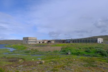 Kola ultra derin bir depo, Murmansk bölgesi, Pechengsky ilçesi, Zapolyarny kasabası yakınlarında harabeler.