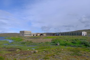 Kola ultra derin bir depo, Murmansk bölgesi, Pechengsky ilçesi, Zapolyarny kasabası yakınlarında harabeler.
