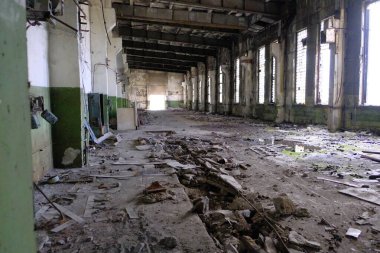 Kola ultra derin bir depo, Murmansk bölgesi, Pechengsky ilçesi, Zapolyarny kasabası yakınlarında harabeler.