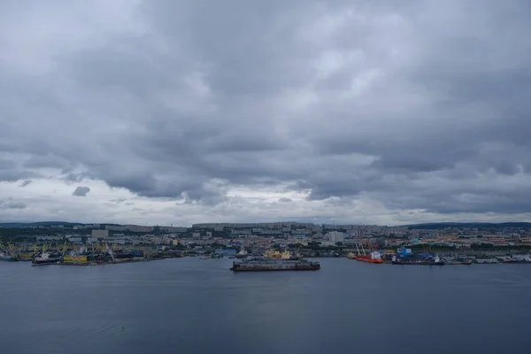Murmansk Commercial Sea Port Murmansk Rússia — Fotografia de Stock