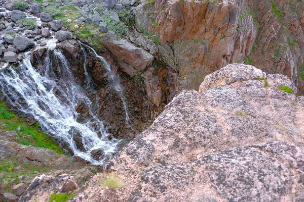 Batteriewasserfall Der Nähe Von Teriberka Region Murmansk Russland — Stockfoto