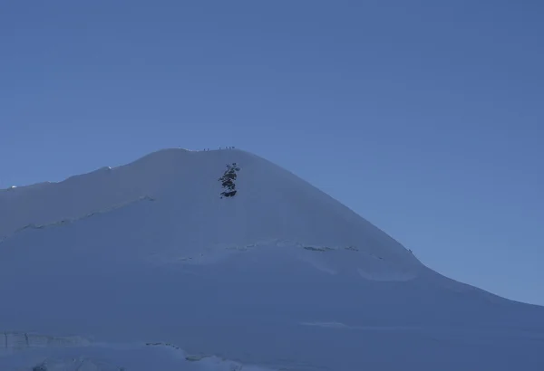 Alpinisten am lyskamm, monte rosa, alpen, italien — Stockfoto