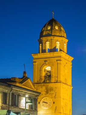 Bell kasabası eski kasaba Sirolo, Conero, Marche, İtalya