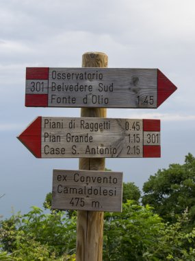 Yol tabela, Conero, Marche, İtalya