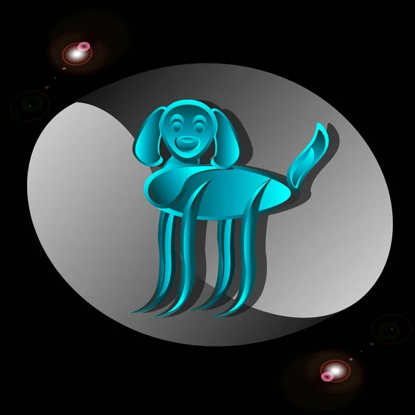  Bir iş ya da kart için köpek logosu.