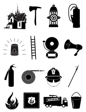 İtfaiyeci Icons set