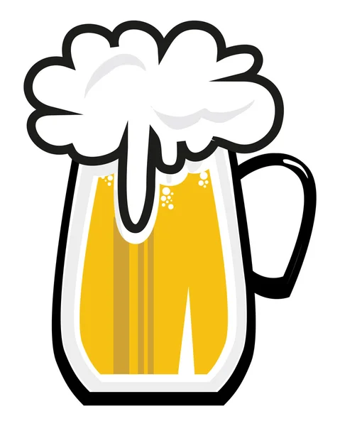 Taza de cerveza — Vector de stock