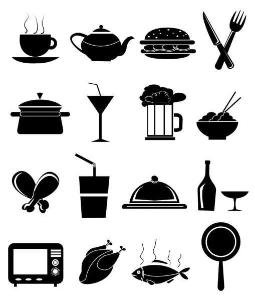 Set de iconos alimentarios — Archivo Imágenes Vectoriales