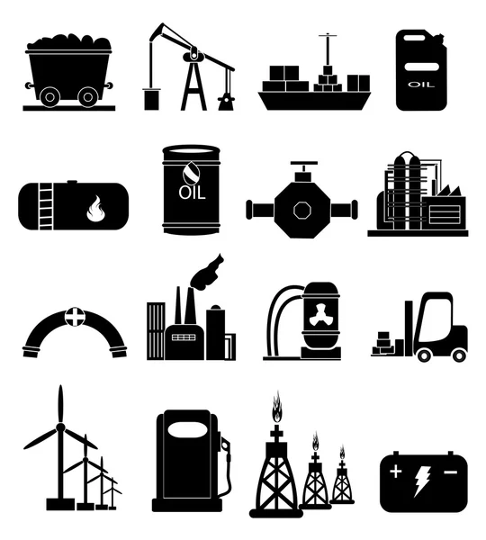 Industry icons set — Stock Vector