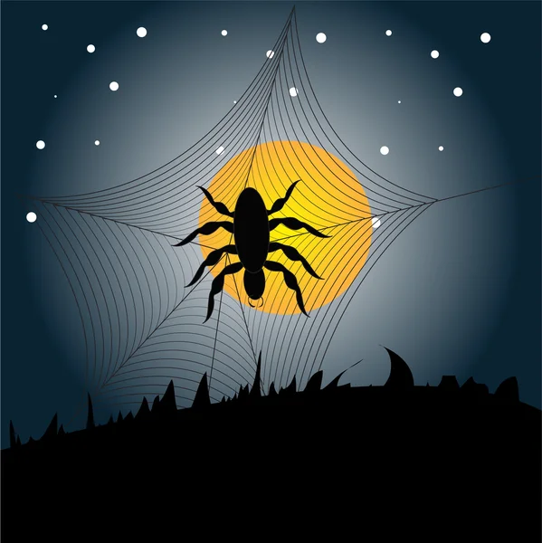 Halloween spider web bakgrund — Stock vektor