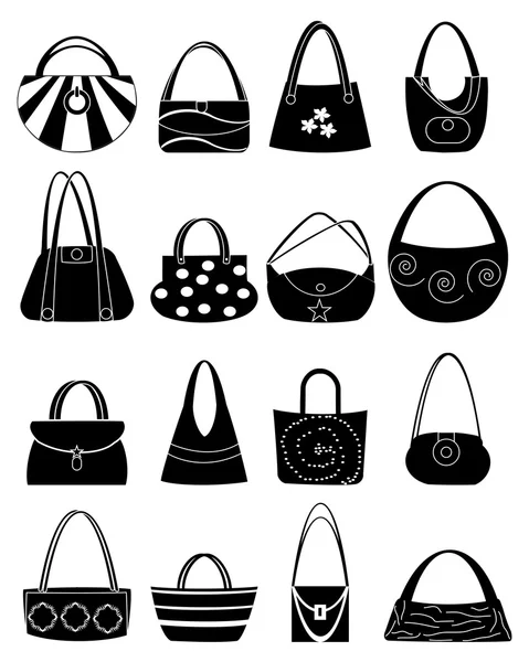 Ensemble d'icônes de sac à main — Image vectorielle