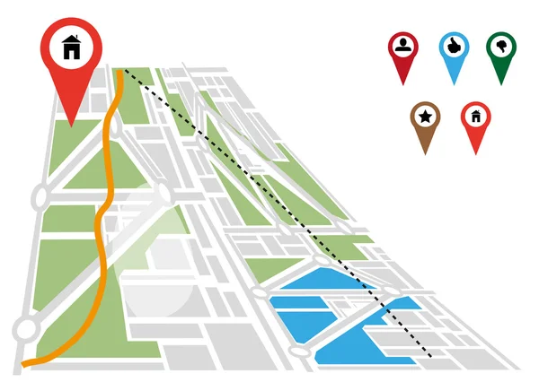 Mapa de navegación — Vector de stock