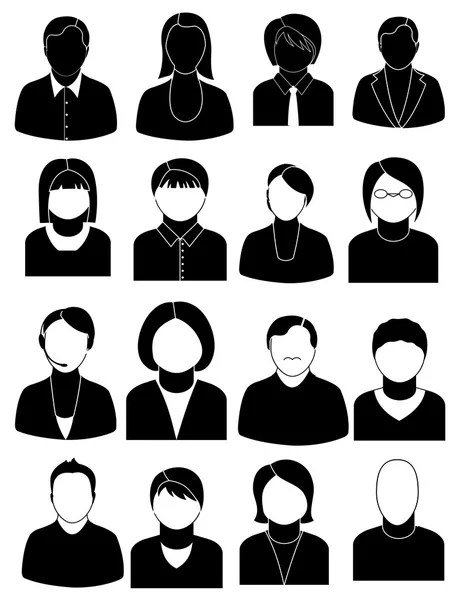 Lidé avatar ikony — Stockový vektor