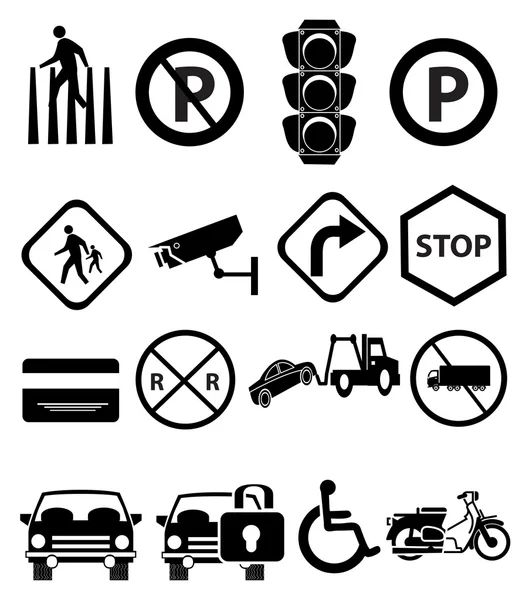 Verkeer icons set — Stockvector