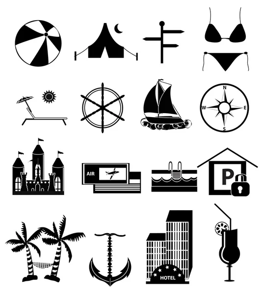 Travel icons set — Stock Vector