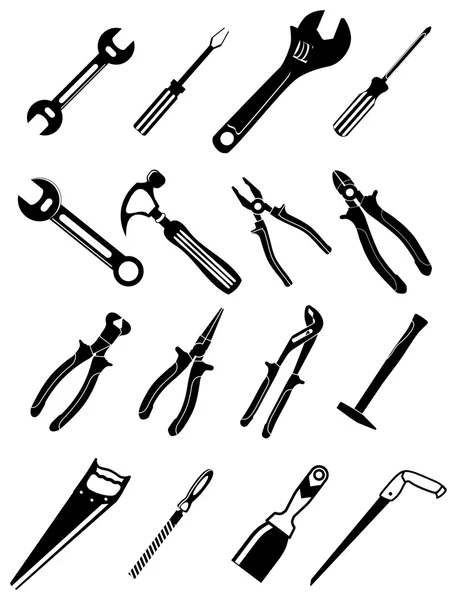 Набор значков инструментов — стоковый вектор