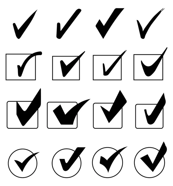 Check mark icons set — Stock Vector