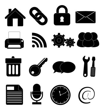 Beyaz arka plan üzerinde basit siyah simgesi.