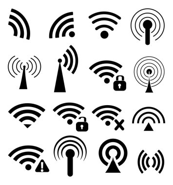 Kablosuz işaret Icons set