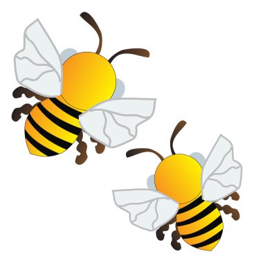 İki arılar arka plan