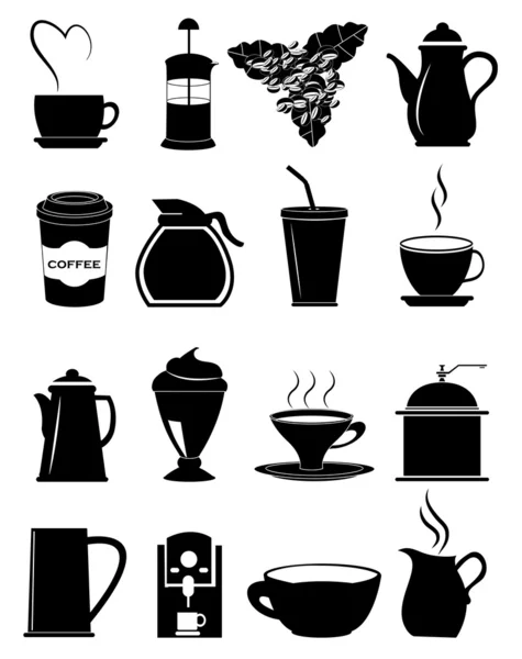 Ensemble d'icônes de café — Image vectorielle