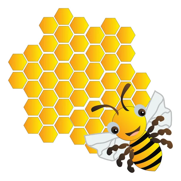 Pszczoła i ula — Wektor stockowy