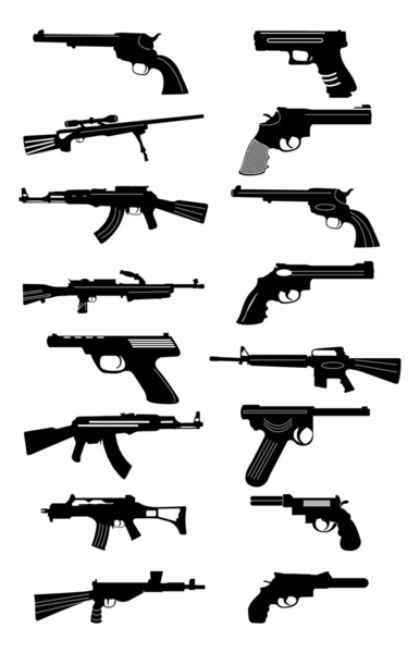 Symbole setzen Waffen — Stockvektor
