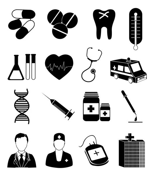 Medische diensten icons set — Stockvector