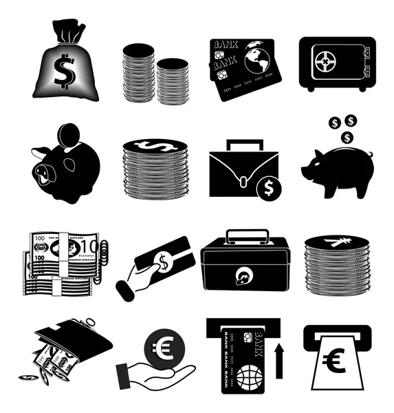Conjunto de iconos de dinero — Archivo Imágenes Vectoriales