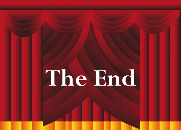 The end curtain background — Stock Vector