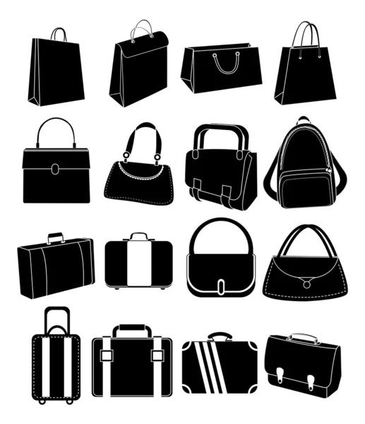 Bag icons set — Stock Vector