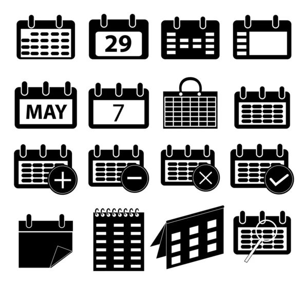 Kalender ikoner set — Stock vektor