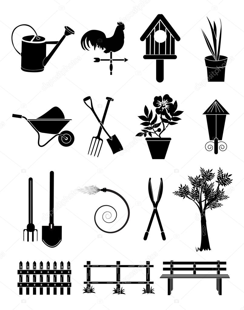 Garden icons set