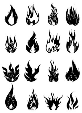 alevler ateş, Icons set